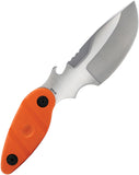 Sniper Bladeworks Skinner Orange Micarta SUJ2 Steel Fixed Blade Knife 015