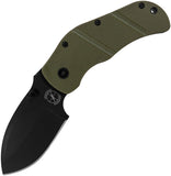 Sniper Bladeworks TOG Framelock Green Micarta Folding D2 Pocket Knife 019