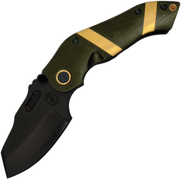 Sniper Bladeworks DMF Framelock OD Green G10 Folding S35VN Pocket Knife MFODGBLK