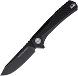 Sharps Bros. Meanstreak Framelock Black Titanium Folding S35VN Pocket Knife KF08BLK
