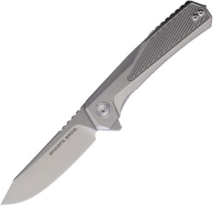 Sharps Bros. Meanstreak Framelock Gray Titanium Folding S35VN Pocket Knife KF08