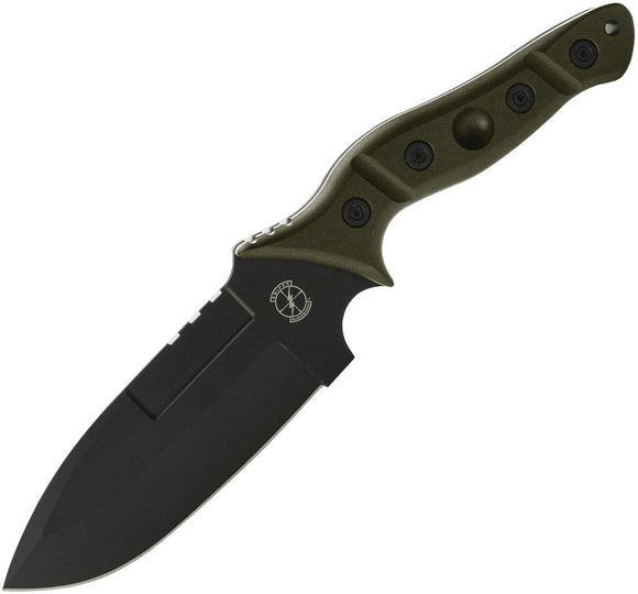Sniper Bladeworks MAMU OD Green G10 420HC Stainless Fixed Blade Knife AMUODGBLK