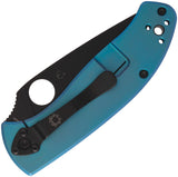 Spyderco Tenacious R.I.L. Framelock Blue Titanium Folding Black Pocket Knife 122TIBLBKP