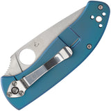 Spyderco Tenacious R.I.L. Framelock Blue Titanium Folding Pocket Knife 122TIBLP