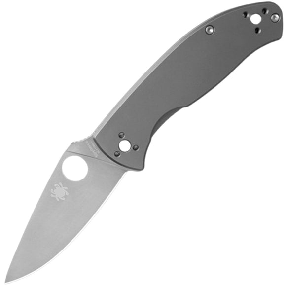 Spyderco Tenacious R.I.L. Framelock Gray Titanium Folding Pocket Knife 122TIP