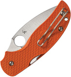 Spyderco Sage 5 Compression Lock Burnt Orange FRN Folding CPM-REX 121 Pocket Knife 123BORP