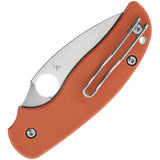 Spyderco Sage 6 Button Lock Burnt Orange G10 Folding CPM-REX 121 Steel Pocket Knife 123GPBOR