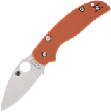 Spyderco Sage 6 Button Lock Burnt Orange G10 Folding CPM-REX 121 Steel Pocket Knife 123GPBOR
