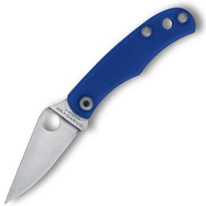 Spyderco Bug Slip Joint Blue G10 Folding 12C27 Drop Pt Pocket Knife 133GBLP