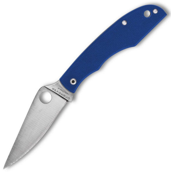 Spyderco Grasshopper Slip Joint Blue G10 Folding 12C27 Pocket Knife 138GBLP