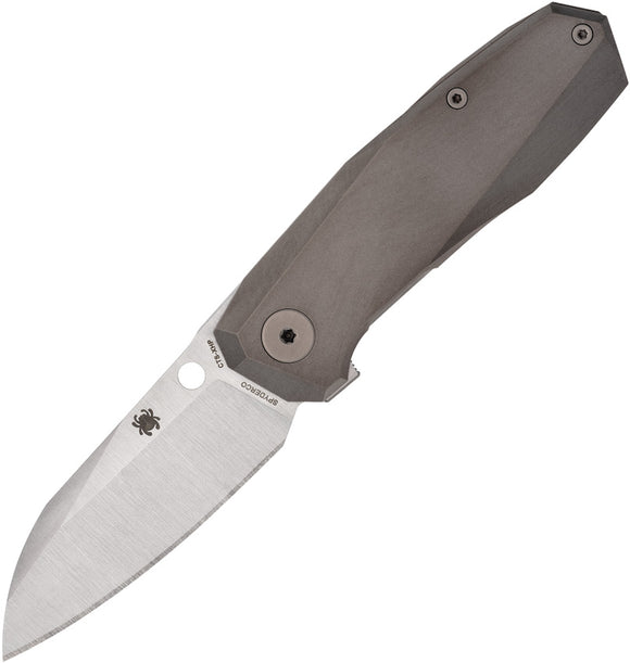 Spyderco Techno 3 R.I.L. Framelock Gray Titanium Folding CTS-XHP Pocket Knife 158TIP3