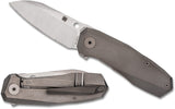 Spyderco Techno 3 R.I.L. Framelock Gray Titanium Folding CTS-XHP Pocket Knife 158TIP3