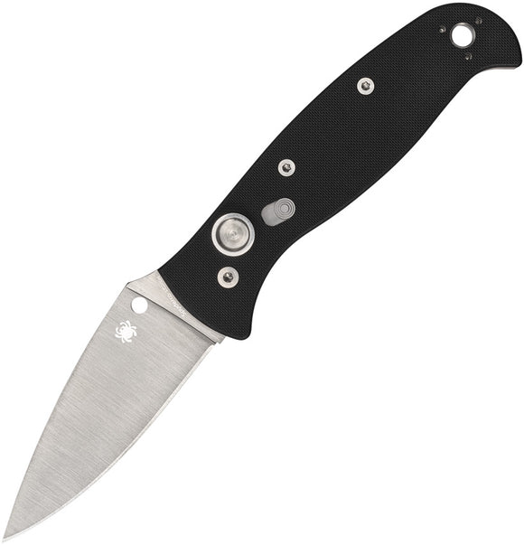 Spyderco Automatic Autonomy Knife Button Lock Black G10 LC200N Blade 165GP2