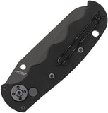 Spyderco Automatic Autonomy Knife Button Lock Black G10 H2 Steel Serrated Blade 165GSBBK