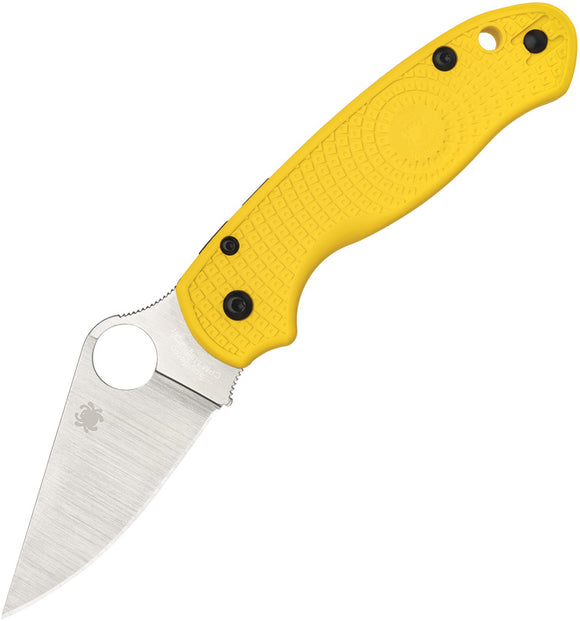 Spyderco Para 3 Lightweight Compression Lock Salt Yellow FRN Folding MagnaCut Pocket Knife 223PYL