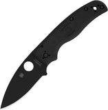 Spyderco Shaman Lightweight Compression Lock Blackout FRN Folding CTS-BD1N Knife 229PBBK