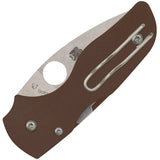 Spyderco Lil' Native Compression Lock Sprint Run Brown G10 Folding CPM-15V Knife 230GPBN15V