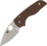 Spyderco Lil' Native Compression Lock Sprint Run Brown G10 Folding CPM-15V Knife 230GPBN15V