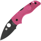 Spyderco Lil' Native Lightweight Lockback Pink FRN Folding Black CTS-BD1N Pocket Knife 230PPNBK