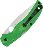 Spyderco Native Chief Salt Lockback Green FRN Folding LC200N Serrated Pocket Knife 244SGR