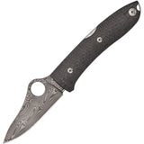 Spyderco SpyOpera Lockback Carbon Fiber Folding Damasteel Pocket Knife OPEN BOX