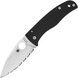 Spyderco Bodacious Compression Lock Black G10 Folding S30V Serrated Pocket Knife 263GS