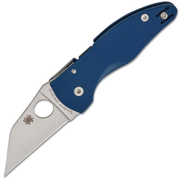Spyderco MicroJimbo Compression Lock Cobalt Blue G10 Folding CPM-SPY27 Knife 264GPCBL