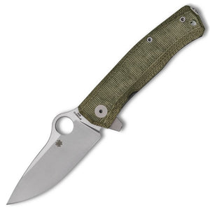 Spyderco SpyMyto Framelock Green Micarta & Titanium Folding M398 Knife 265MTIP