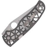 Spyderco Edgerati Compression Lock Gray Aluminum Folding CPM-S30V Pocket Knife 266ALP