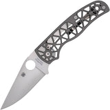 Spyderco Edgerati Compression Lock Gray Aluminum Folding CPM-S30V Pocket Knife 266ALP