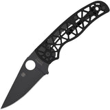 Spyderco Edgerati Compression Lock Black Aluminum Folding CPM-S30V Pocket Knife 266BKALBKP