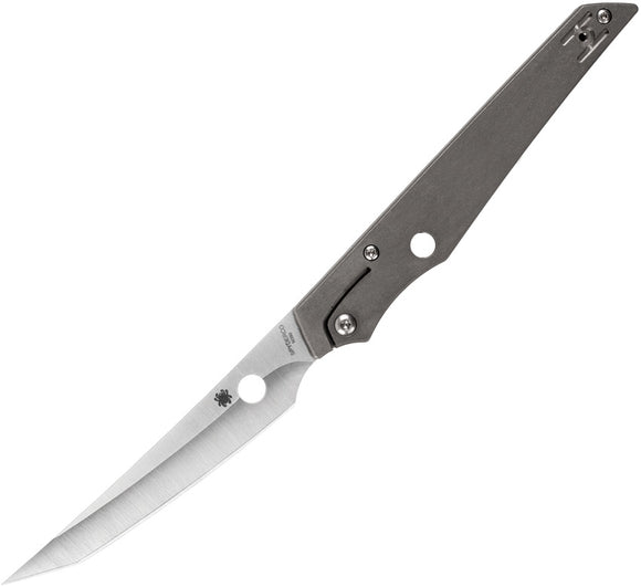 Spyderco Cobol SLIPIT Slip Joint Gray Titanium Folding M390 Pocket Knife 273TIP