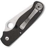 Spyderco ButtonUp Button Lock Carbon Fiber & G10 Folding 8Cr13MoV Serrated Pocket Knife 275CFPS