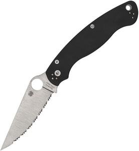 Spyderco Military 2 Compression Lock Black G10 Folding S30V Serrated Pocket Knife 36GS2