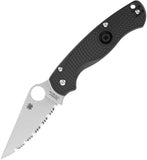 Spyderco Para Military 2 Lightweight Compression Lock Black FRN Folding CTS-BD1N Serrated Knife 81SBK2