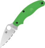 Spyderco UK Pen Salt SLIPIT Green FRN Folding LC200N Serrated Pocket Knife 94SGR