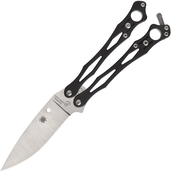 Spyderco SmallFly 2 Balisong Black G10 CPM-S30V Butterfly Knife B02GP2