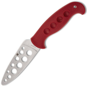 Spyderco Temperance Red FRN 420J2 Stainless Unsharpened Fixed Blade Trainer Knife FB05TRD