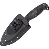 Spyderco Jumpmaster 2 Black Handle H1 Steel Fixed Serrated Blade Knife FB24SBK2