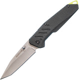 Schrade Linerlock Stainless Folding Tanto Plain Blade Black Knife 1084293