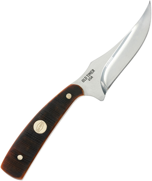Schrade Generational Sharpfinger Brown Bone 1095HC Fixed Blade Knife 1135991