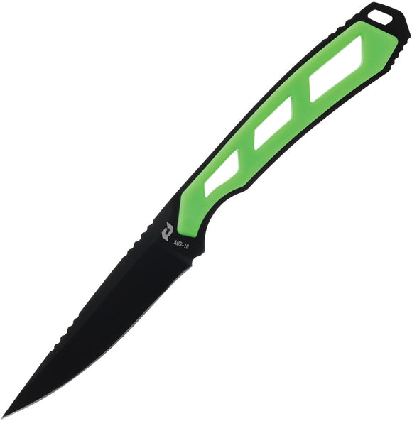 Schrade Isolate Caper Green & Black AUS-10A Stainless Fixed Blade Knife 1159295