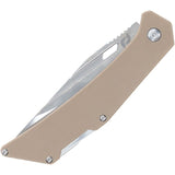 Schrade Slingshot Folding Pocket Knife Lockback Tan G10 AUS-10A Steel 1159301