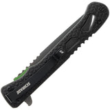 Schrade Inert CLR Folding Pocket Knife Linerlock Black Aluminum AUS-10A 1159302