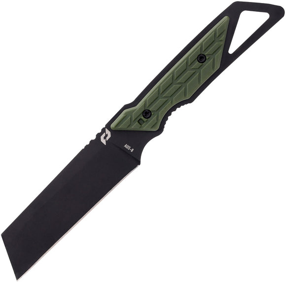 Schrade Outback OD Green AUS-8 Stainless Cleaver Fixed Blade Knife 1182498
