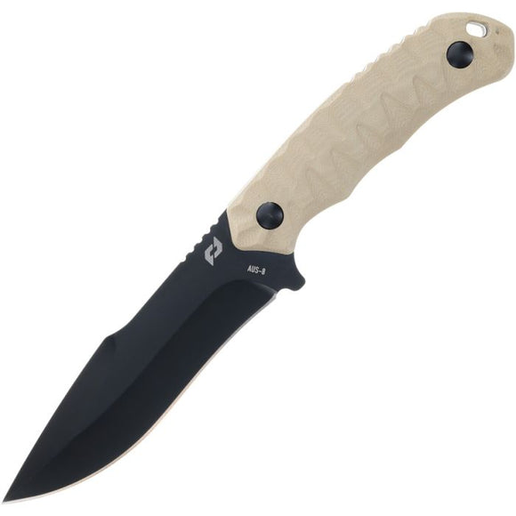 Schrade I-Beam White Dark Earth G10 AUS-8 Stainless Fixed Blade Knife 1185977