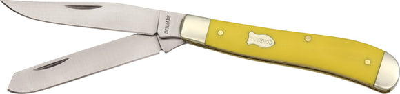 SCHRADE Old Timer Yellow Trapper Folding Pocket Multi Blades EDC Knife 94OTY