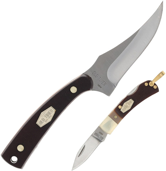 Schrade Old Timer Sharpfinger & Folding Knife Combo Gift Set 1227067