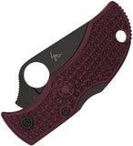 Spyderco Manbug Lockback Sprint Run Burgundy FRN Folding Micro-Melt PD#1 Knife MBBGBKP