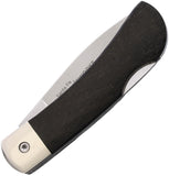 Santa Fe Stoneworks Lockback Bog Oak & Mammoth Molar Folding Stainless Pocket Knife JS60M